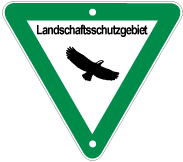 Schild: Landschaftsschutzgebiet