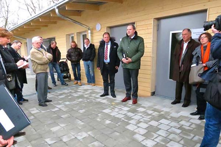 Landrat Christoph Göbel hält eine Rede Foto: Landrat Christoph Göbel hält eine Rede