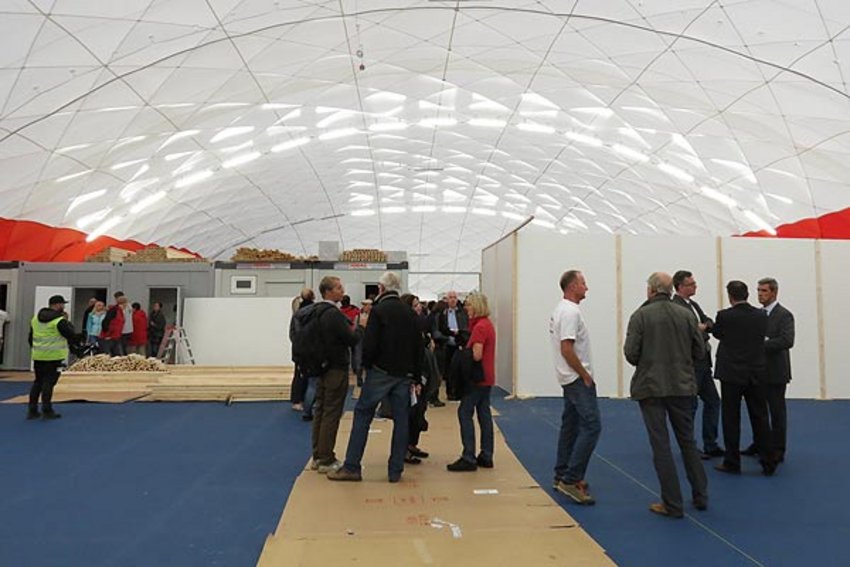 Traglufthalle Unterhaching Foto: Traglufthalle Unterhaching