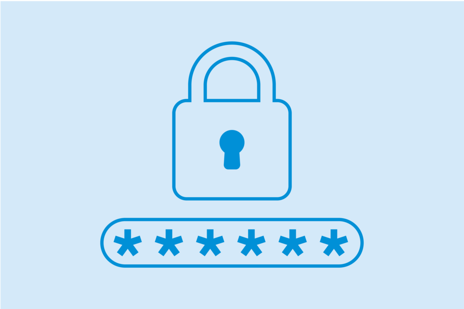 Schloss mit sechsstelliger PIN Illustration: Schloss mit sechsstelliger PIN