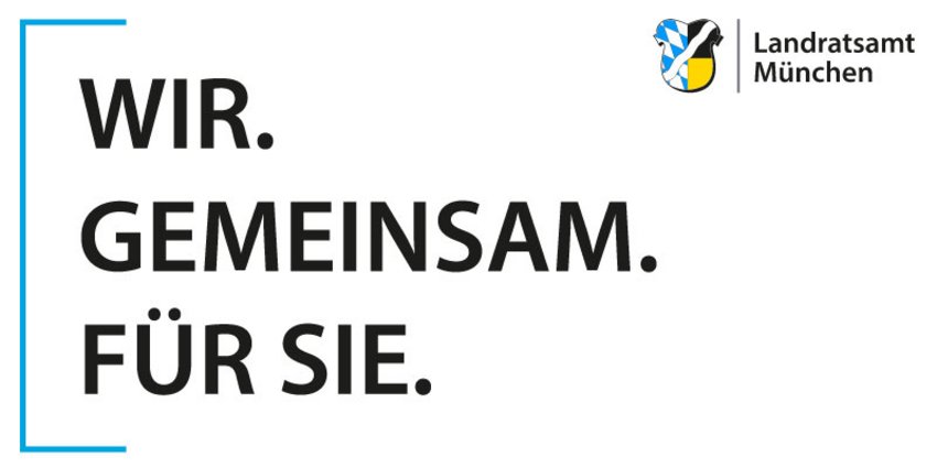 Das Leitbild des Landratsamts: Wir. Gemeinsam. Für Sie. Logo: Wir. Gemeinsam. Für Sie.