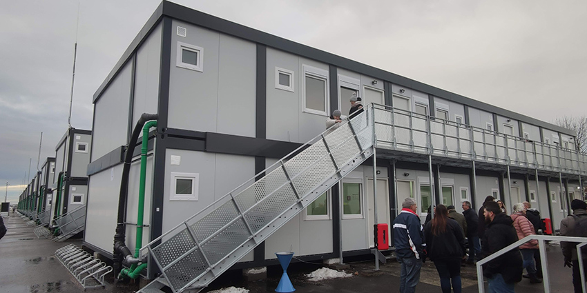 Die Containerunterkunft in Neubiberg Foto: Die Containerunterkunft in Neubiberg