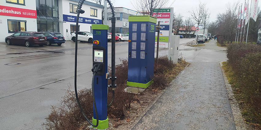 Ladeinfrastruktur Neuried Foto: E-Ladesäule für MVV-Busse in Neuried