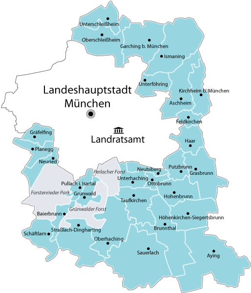 Karte: Landkreis München