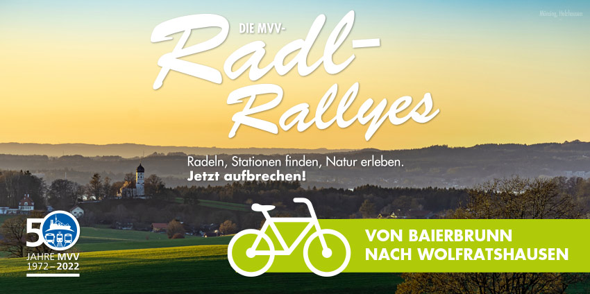 Grafik: Ankündigung MVV-Radlrallye von Baierbrunn nach Wolfratshausen